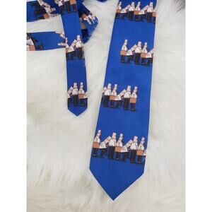 Ralph Marlin Tie Dilbert Blue Cartoon Work 90s Office‎ Dad Y2k School Computer